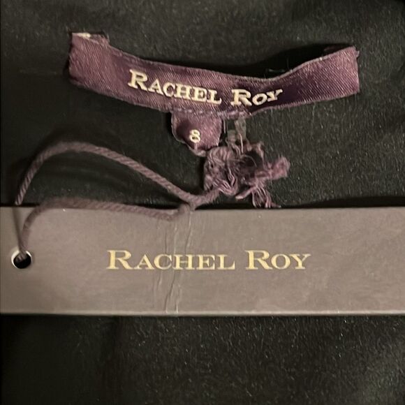 Rachel Roy Black Leather and Fabric Fit & Flare‎ Sleeveless Dress Size 8 NWT - Picture 13 of 15